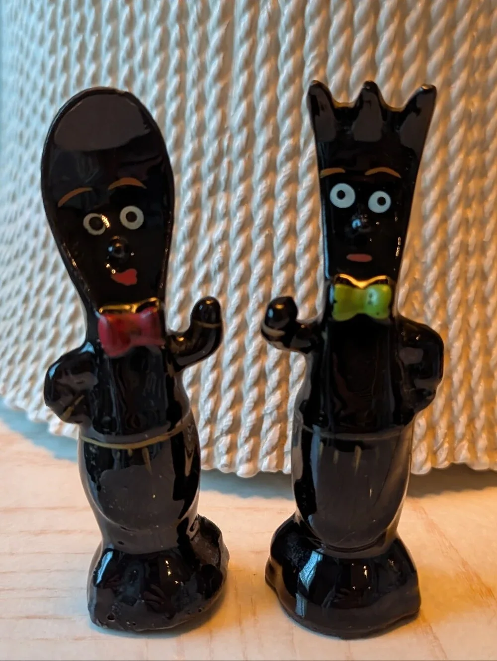 1950's vintage ANTHROPOMORPHIC FORK SPOON salt and pepper shaker set